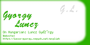 gyorgy luncz business card